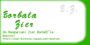 borbala zier business card